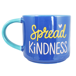 Spread Kindness Blue Ceramic Coffee Mug