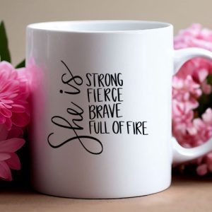 She Is: Empowering Affirmation Ceramic Mug
