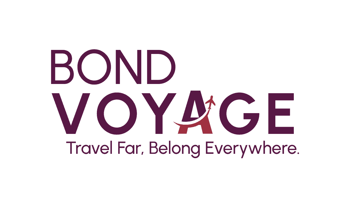 Purple bond voyage logo with tago