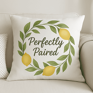 Perfectly Paired Throw Pillow Cover – 15.7” x 15.7”