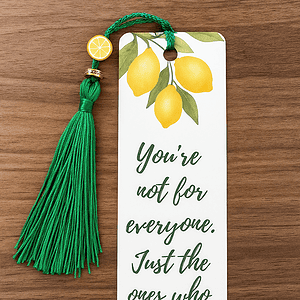 Zestfully Yours – Lemon-Inspired Aluminum Metal Bookmark