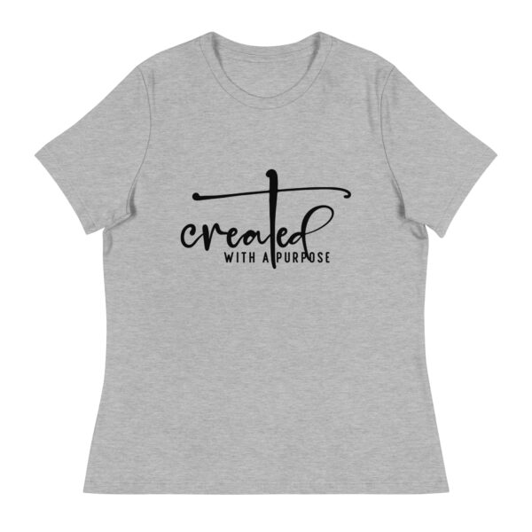 Created with Purpose Women’s Inspirational Graphic T-Shirt – Faith & Motivation Tee - Image 2