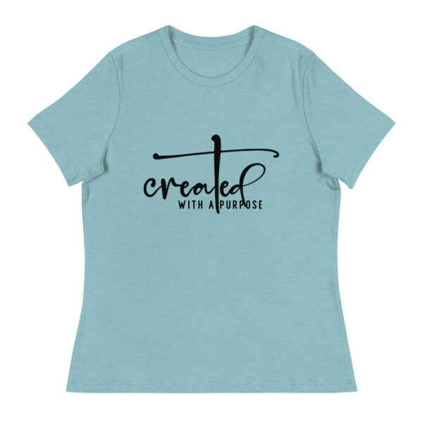 Created with Purpose Women’s Inspirational Graphic T-Shirt – Faith & Motivation Tee