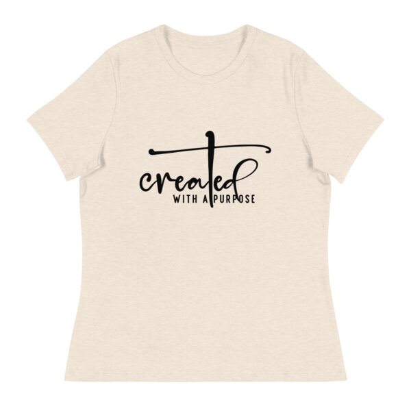 Created with Purpose Women’s Inspirational Graphic T-Shirt – Faith & Motivation Tee - Image 4