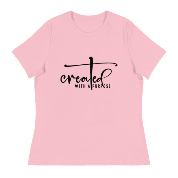 Created with Purpose Women’s Inspirational Graphic T-Shirt – Faith & Motivation Tee - Image 3